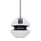 Besa Lighting Hula 8 Stem Pendant, Clear/Black, Satin Nickel Finish, 1x60W Incandescent 1TT-HULA8BK-SN - alternate 1